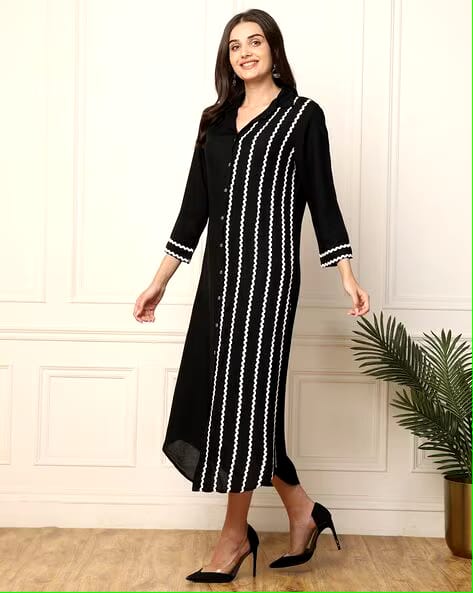 Striped Elegance Midi Dress