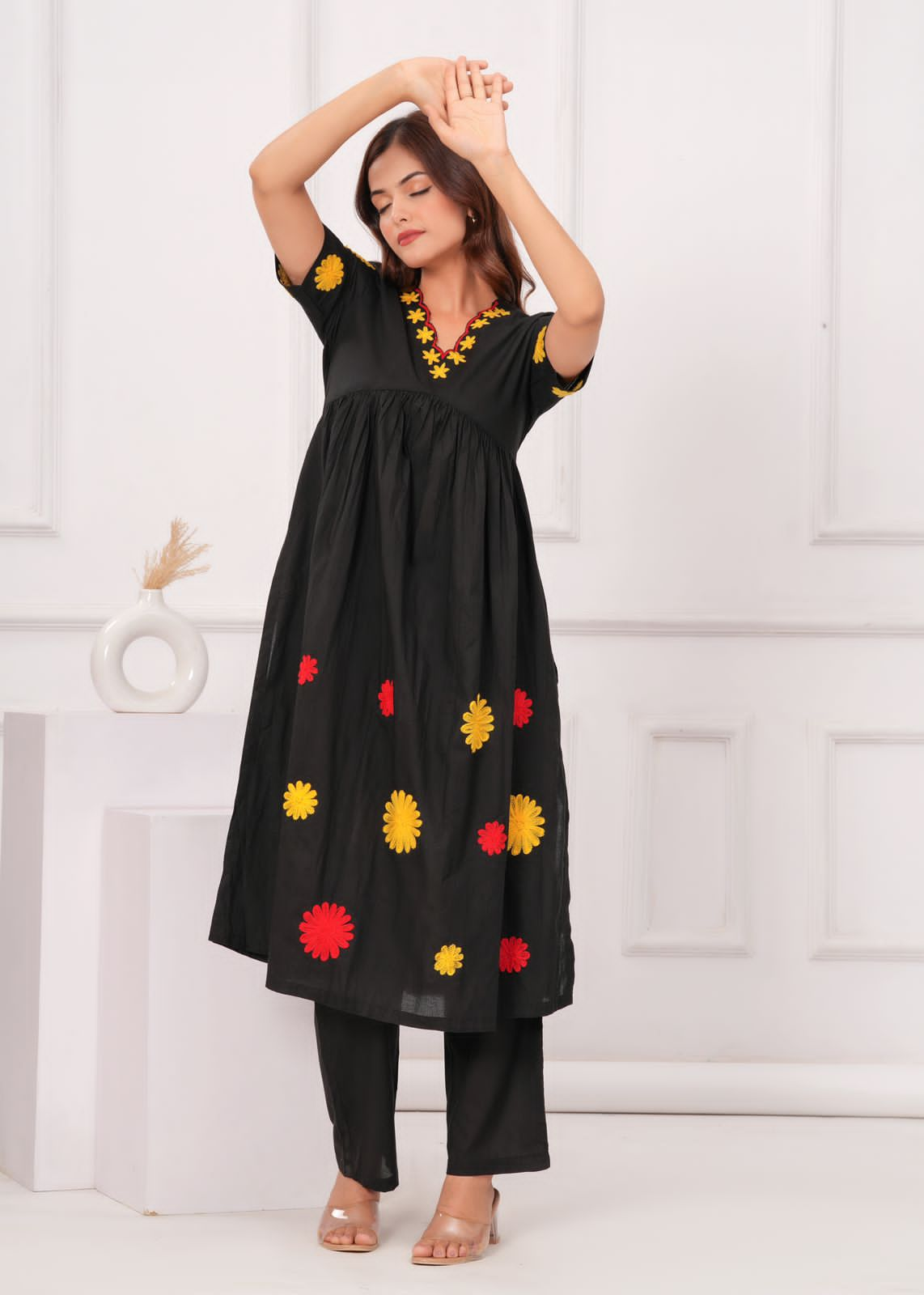 Noir Charm 2-Piece Kurti Set