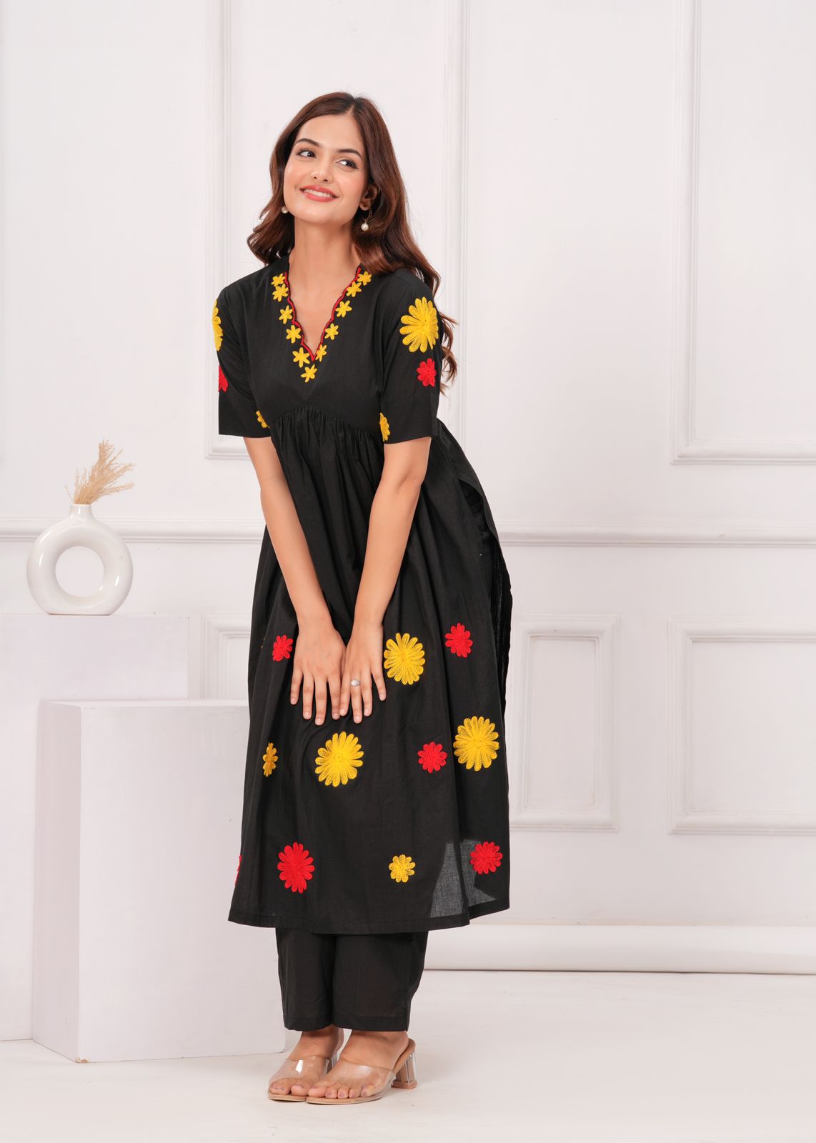 Noir Charm 2-Piece Kurti Set